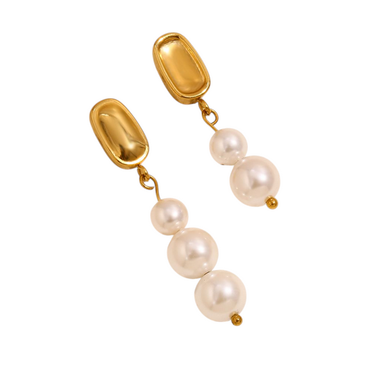 Sleek Pearl Drops Earrings